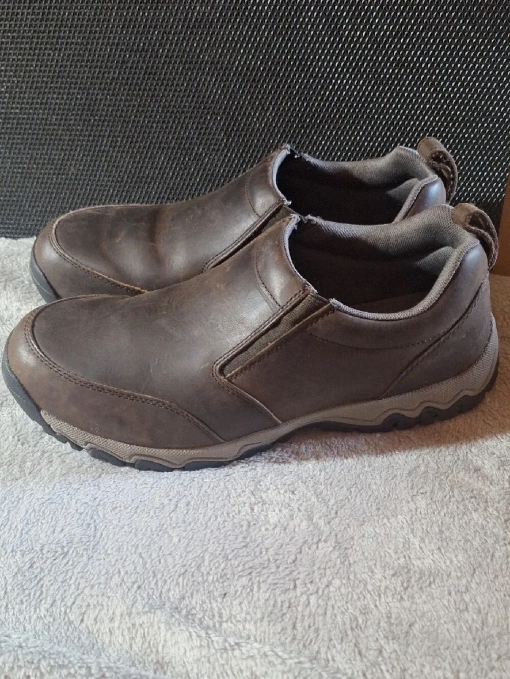 Men's Slip-On Casual Work Shoes - Brown
